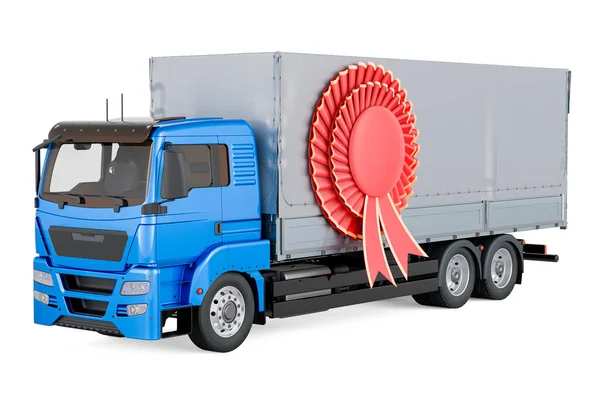 Cargo Truck Best Choice Badge Rendering Isolated White Background — Stock Photo, Image