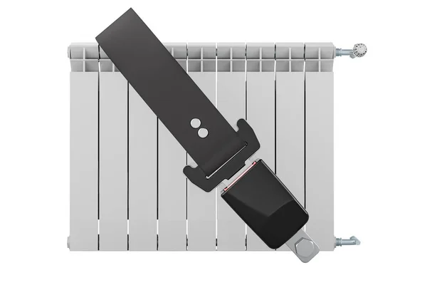 Heating Radiator Safety Belt Rendering Isolated White Background — Stock Photo, Image