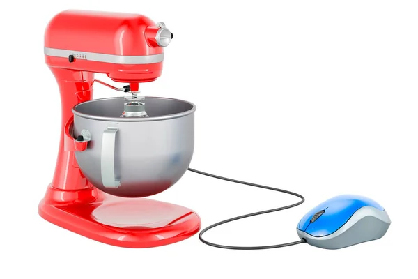 Stand Mixer Computer Mouse Rendering Isolated White Background — Stock Photo, Image