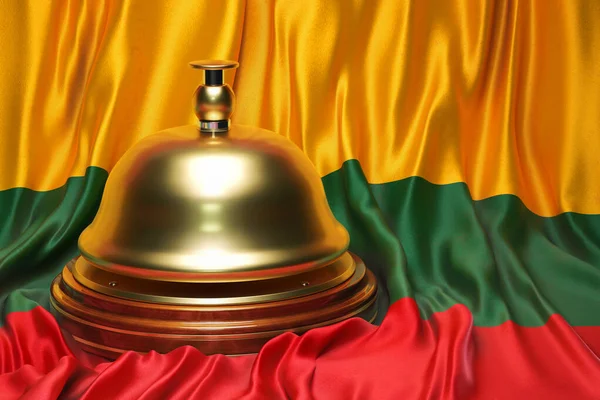 Recepció Harang Litván Zászló Háttér Renderelés — Stock Fotó