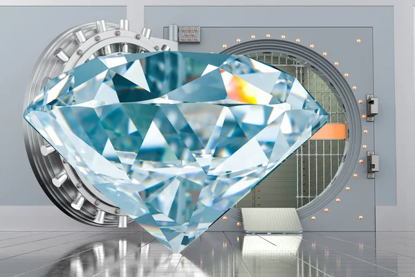 Diamante Con Volta Banca Aperta Rendering — Foto Stock
