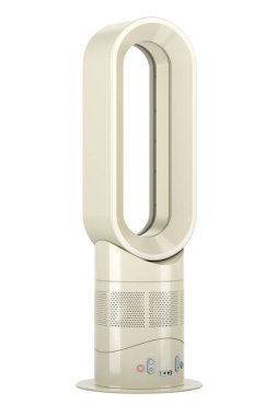 Bladelless hava vantilatörü, ön manzara. Beyaz arkaplanda 3B görüntüleme izole edildi