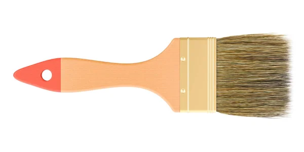 Paint Brush Top View Rendering Isolated White Background — Stock Photo, Image
