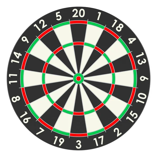Empty Dartboard Front View Rendering Isolated White Background Royalty Free Stock Images