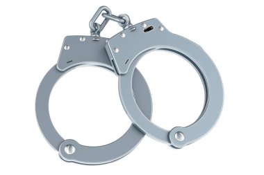 Kelepçe, 3 boyutlu görüntüleme beyaz arkaplanda izole edildi