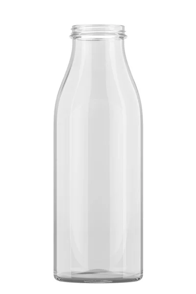 Pusta Butelka Mleka Renderowanie Izolowane Białym Tle — Zdjęcie stockowe