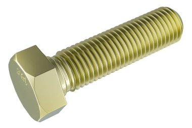 Bolt, kapat. Beyaz arkaplanda 3B görüntüleme izole edildi