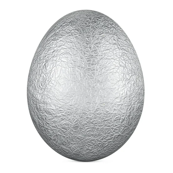 Huevo Chocolate Pascua Con Papel Aluminio Representación Aislada Sobre Fondo —  Fotos de Stock