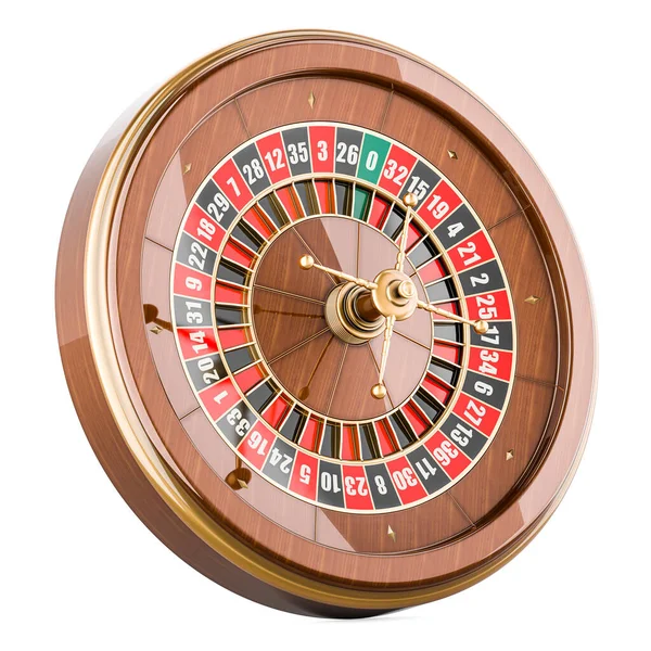 Casino Roulette Rendering Isolated White Background Stock Image