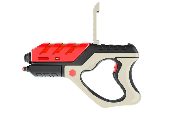 Przenośny Virtual Game Gun Renderowanie Izolowane Białym Tle — Zdjęcie stockowe
