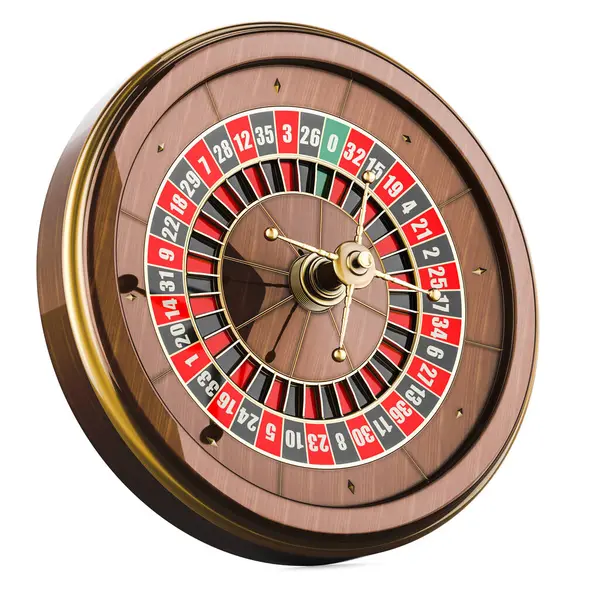 Casino Roulette Professional Roulette Wheel Rendering Isolated White Background — Stock Photo, Image