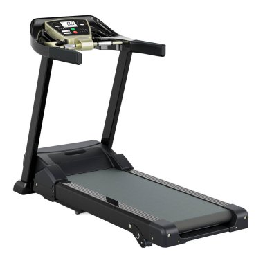 Koşu bandı, Yürüyen Koşu bandı. Beyaz arkaplanda 3B görüntüleme izole edildi