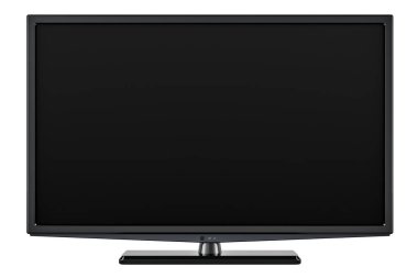 LED Düz Ekran TV, Akıllı TV. Beyaz arkaplanda 3B görüntüleme izole edildi