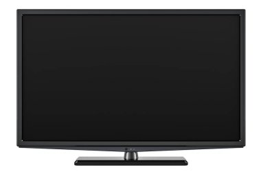 LED Flat Screen TV, Smart TV set. 3D rendering isolated on white background clipart