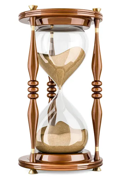 Hourglass Sandglass Rendering Isolated White Background — Stock Photo, Image