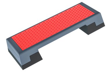 Ayarlanabilir Aerobik Basamağı, Aerobik Egzersiz Adım Platformu ve beyaz arkaplanda 2 Riser izole edilmiş