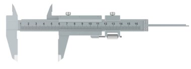 Vernier Kaliper, beyaz arka plan üzerinde izole 3d render