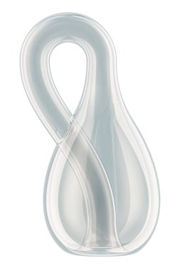 Klein şişesi, 3 boyutlu görüntüleme beyaz arkaplanda izole edildi