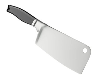 Satır Bıçağı Kesme, beyaz arkaplanda 3 boyutlu görüntüleme