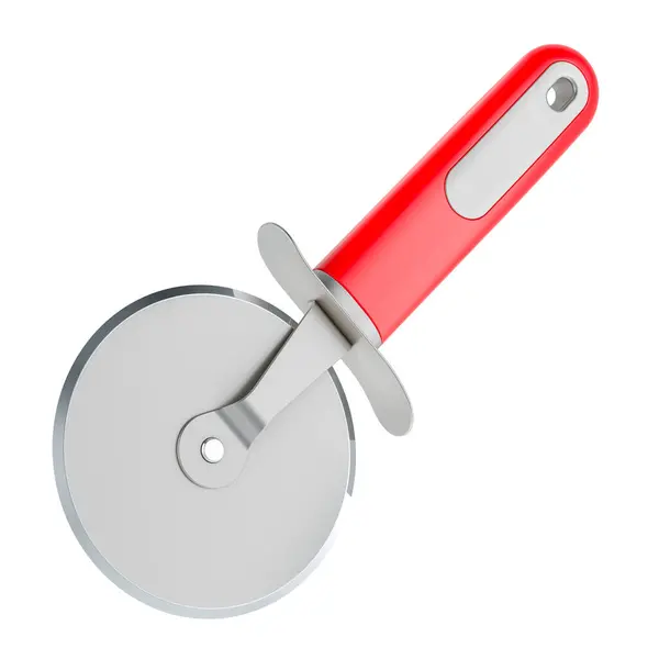 Pizza Cutter Roller Blade Rendering Isolated White Background Stock Photo