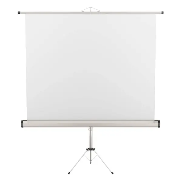Projector Screen Stand Rendering Isolated White Background — Stock Photo, Image