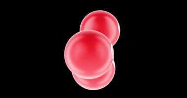 O3 ozon, trioksijen molekülü, animasyon kusursuz bir şekilde çevrilebilir. Şeffaf arkaplanda 3B görüntüleme izole edildi