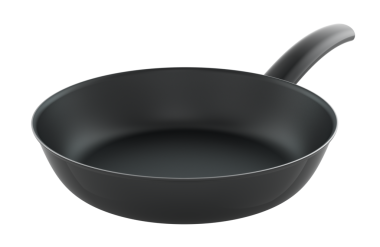 Yapışkan Olmayan Kızartma, 3D görüntüleme şeffaf arkaplanda izole edildi