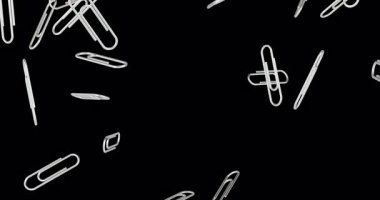 Kağıtlar düşüyor. Şeffaf arkaplanda 3B canlandırma