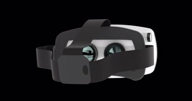 Sanal gerçeklik gözlükleri hareketli, kusursuz bir şekilde çevrilebilir. Şeffaf arkaplanda 3B görüntüleme izole edildi