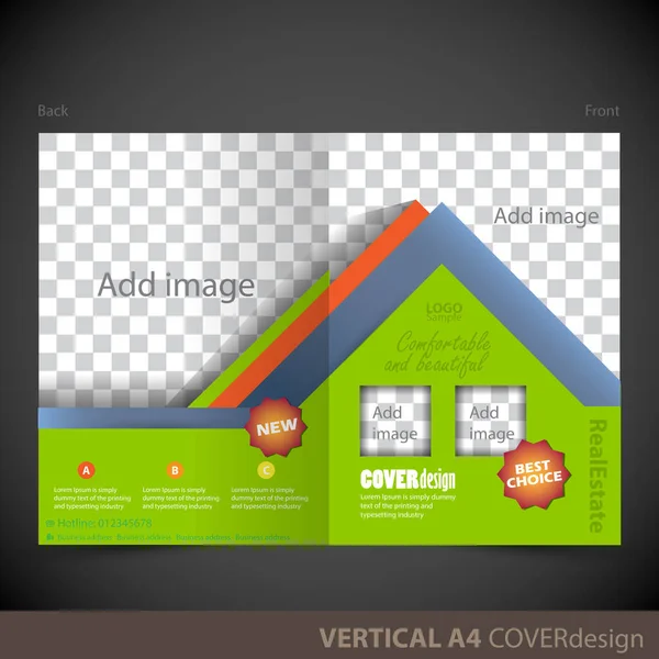 Vector Brochure Flyer Omslag Ontwerp Template Kan Worden Gebruikt Als — Stockvector
