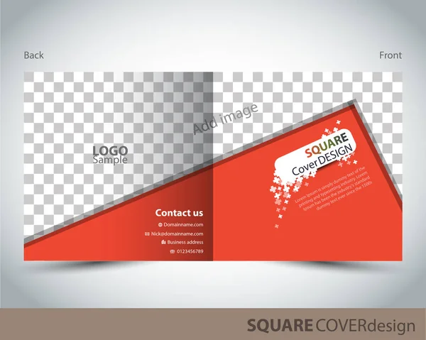 Modèle Conception Couverture Carrée Brochure Vectorielle Flyer Peut Être Utilisé — Image vectorielle