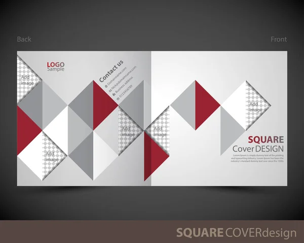 Quadratische Cover Designvorlage Vektorbroschüre Flyer Kann Als Konzept Für Ihre — Stockvektor