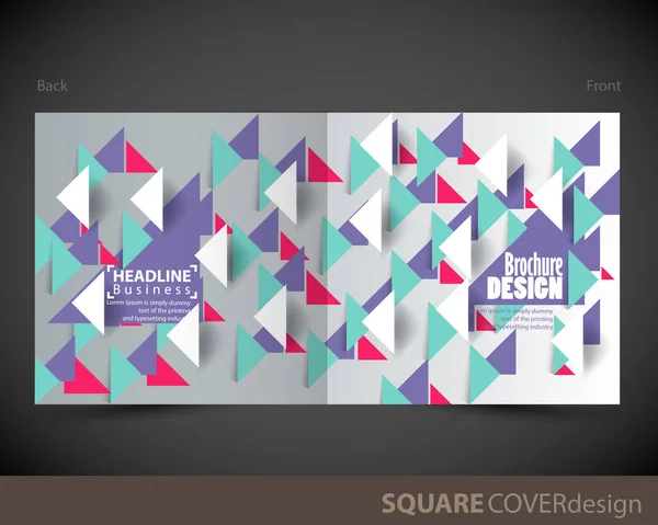 Quadratische Cover Designvorlage Vektorbroschüre Flyer Kann Als Konzept Für Ihre — Stockvektor