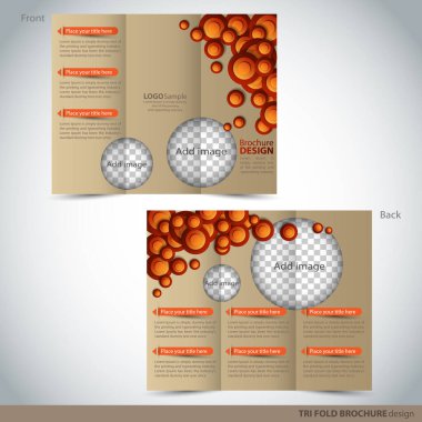 Vektör Üç Dizin Broşürü - Broşür modeli. Grafik tasarımınız için konsept olarak kullanılabilir