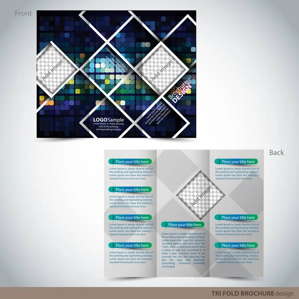 Brochure Vector Tri Folder Modèle Brochure Peut Être Utilisé Comme — Image vectorielle