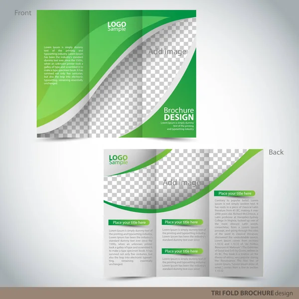 Brochure Vector Tri Folder Modèle Brochure Peut Être Utilisé Comme — Image vectorielle
