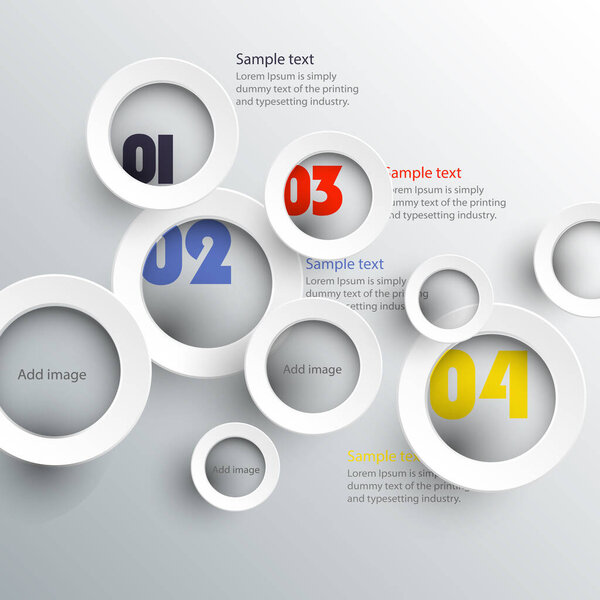 Инфографические элементы - светлые тени, легко размещаемые на всех поверхностях