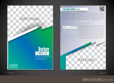 Brochure design template. Proportionally for A4 size clipart