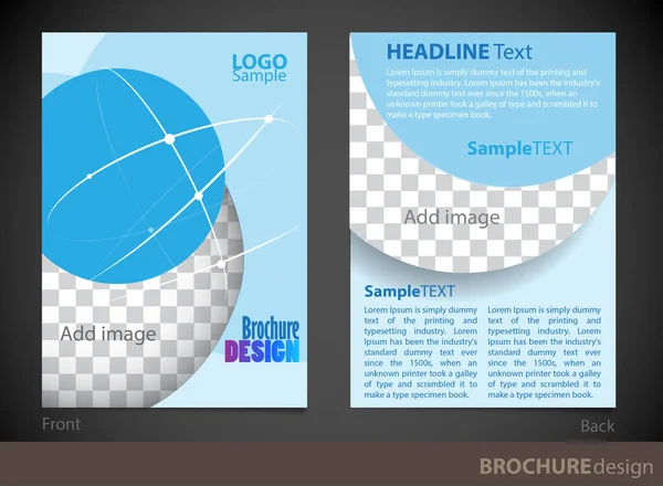 Broschüre Design Vorlage Anteilig Für Din Format — Stockvektor