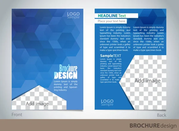 Broschüre Design Vorlage Anteilig Für Din Format — Stockvektor