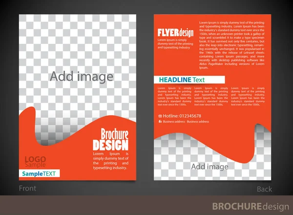 Modèle Conception Brochure Proportionnellement Pour Format — Image vectorielle