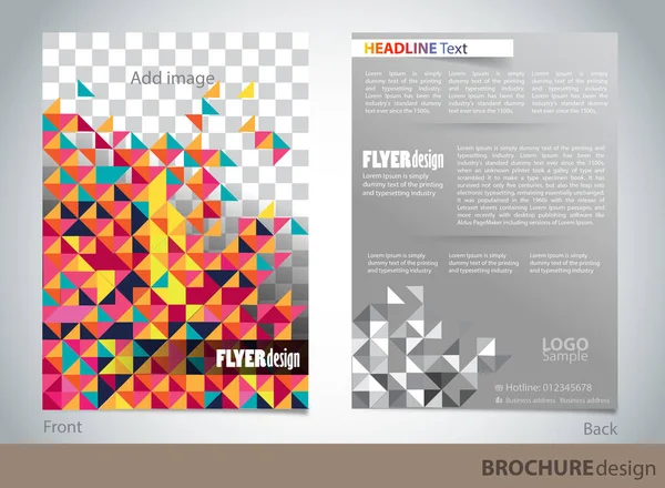 Modèle Conception Brochure Proportionnellement Pour Format — Image vectorielle