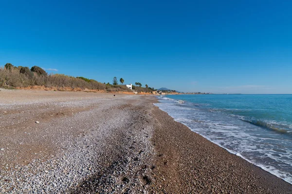 Benicarlo España Playa Platja Mar Xica Entre Peniscola Vinaros —  Fotos de Stock
