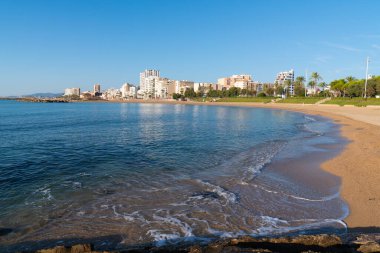 Vinaros plajı İspanya Platja de Fora Costa del Azahar İspanyol kasabası turizm beldesi birkaç güzel kumlu plaj.