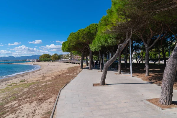 Seaside Promenade Esquirol Beach Cambrils Spain View Town Costa Dorada — Stock Photo, Image