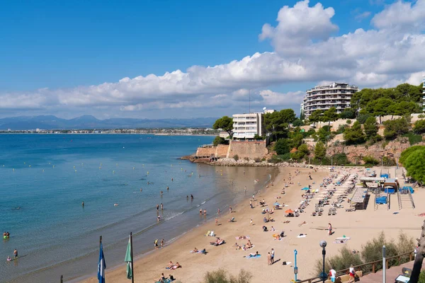 Salou Beach Platja Dels Capellans Tourist Destination Costa Dorada Catalonia — Stock Photo, Image