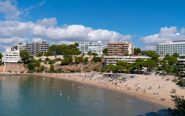 Salou Pláž Platja Dels Capellans Turistické Destinace Costa Dorada Catalonia — Stock fotografie
