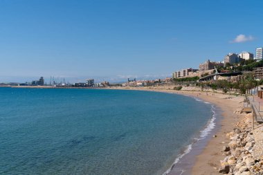 Tarragona Sahili İspanya Platja del Miracle Mavi Akdeniz