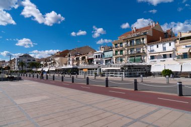 Cambrils 'deki kafe ve işletmeler İspanya Costa Dorada Tarragona Eyaleti