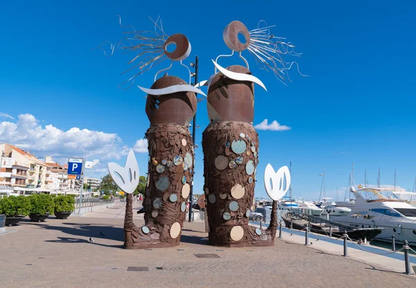 stock image Cambrils sculptures El Pla de les Serenes Spain Costa Dorada Tarragona Province